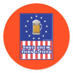 True Brew Thru & Thru Classic Round Sticker