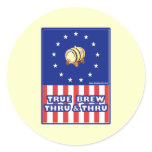 True Brew Thru & Thru Wine Classic Round Sticker