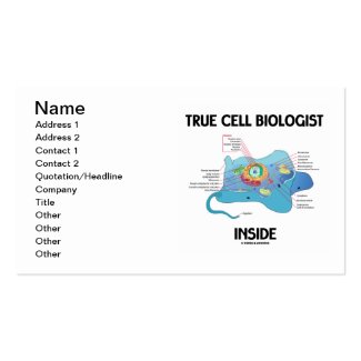 True Cell Biologist Inside (Eukaryote) Business Card Templates