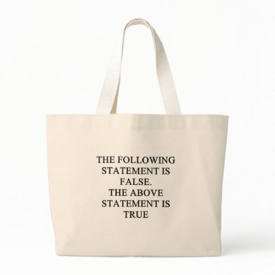true false logic proverb tote bag by jimhartley