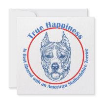 True Happiness w/ American Staffordshire cropped invitations