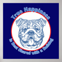 True Happiness with a Bulldog Print