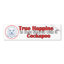 True Happiness with a Cockapoo bumper stickers by dogadoodle True Happiness with a Cockapoo bumper stickers