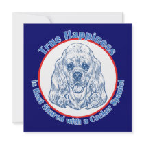 True Happiness with a Cocker Spaniel invitations by thatsalottadogs True Happiness with a Cocker Spaniel invitations