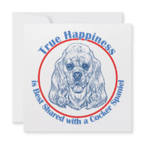 True Happiness with a Cocker Spaniel invitations by thatsalottadogs True Happiness with a Cocker Spaniel invitations