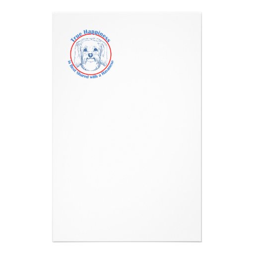 True Happiness with a Havanese Personalized Stationery