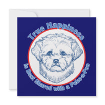 True Happiness with a Peke-a-Poo invitations