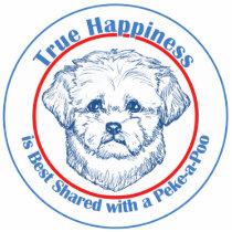 True Happiness with a Peke-a-Poo photo sculptures