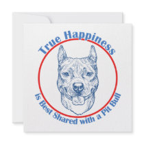 True Happiness with a Pit Bull invitations