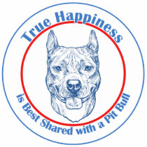 True Happiness with a Pit Bull photo sculptures
