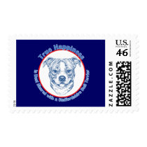True Happiness with a Staffordshire Bull Terrier Postage Stamps