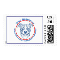 True Happiness with a Staffordshire Bull Terrier Stamps