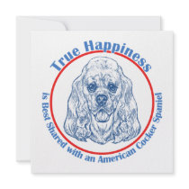 True Happiness with an American Cocker Spaniel invitations by thatsalottadogs True Happiness with an American Cocker Spaniel invitations