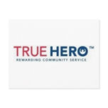 True Hero logo postcard