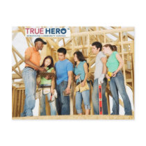 True Hero postcard with service project team photo by truehero_org True Hero postcard with service project team photo