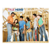 True Hero postcard with service project team photo
