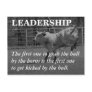 True leaders seize the bull by the horns post card