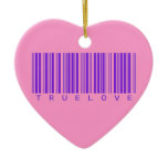 True Love Barcode Valentine Ornament