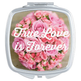 True Love is Forever Square Compact Mirror