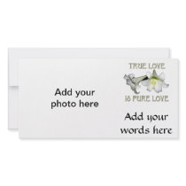 True Love is Pure Love (White Easter Lilies) Personalized Photo Card