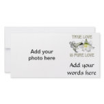 True Love is Pure Love (White Easter Lilies) Personalized Photo Card