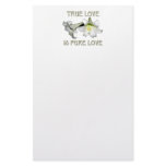 True Love is Pure Love (White Easter Lilies) Stationery Paper