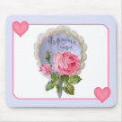 standard_mousepad - valentine valentines+day vintage anniversary valentines+day fan rose text romance romantic victorian love heart sweetheart husband wife girlfriend boyfriend memory+lane illustration antique: Sizes 