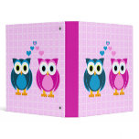 True Love - Owl Cartoon Pink Binder