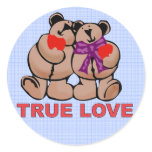 True Love Round Stickers