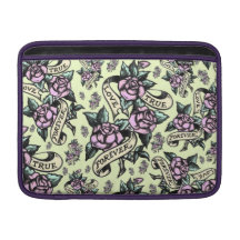 True Love Tattoo rose art Macbook air sleeve