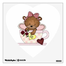 True Love Teddy Bear Wall Skins