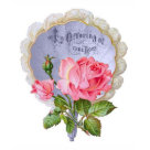 ladies_casual_scoop - Romantic pink rose with lace edged fan. This vintage design makes a delightful Valentines Day gift.: Sizes  Available colors: frostpink