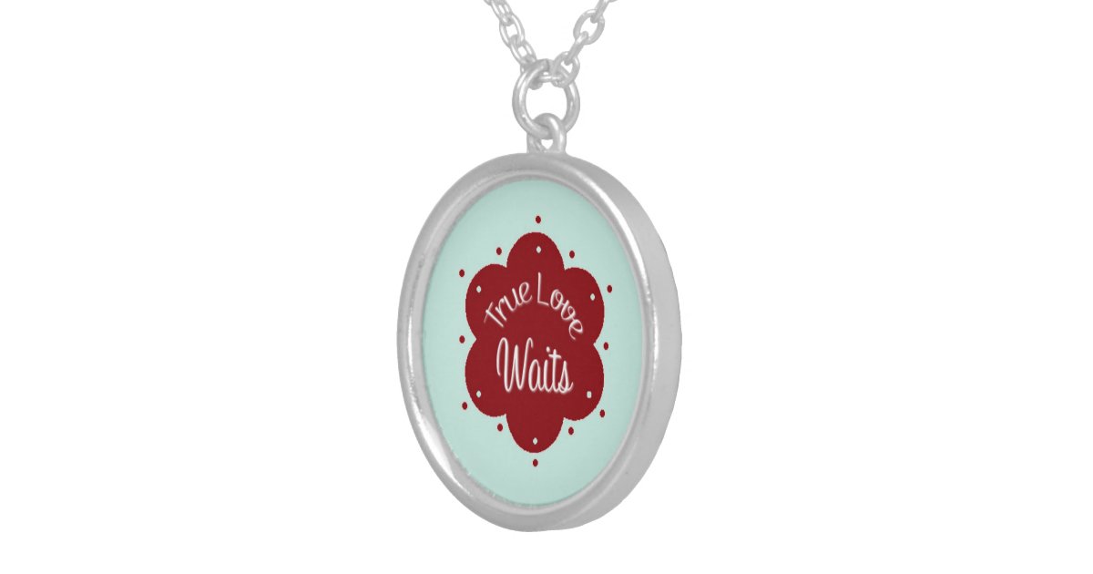 True Love Waits Silver Tone Purity Necklace | Zazzle
