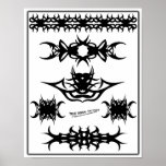 True Tribal Tattoo Flash Sheet-Z04 posters