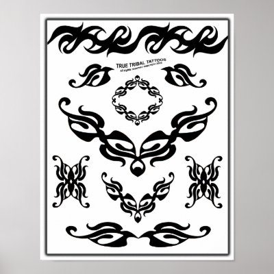 True Tribal Tattoo Flash SheetZ05 Posters by TrueTribal