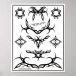 True Tribal Tattoo Flash sheet-Z06 posters