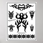 True Tribal Tattoo Flash Sheet-Z08 posters