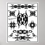 True Tribal Tattoo Flash Sheet-Z10 posters