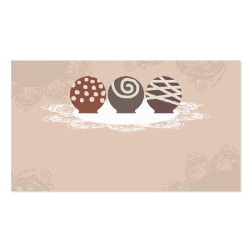 truffles chocolate candy making baking business ca business card templates (front side)