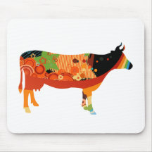 Truly Amoozing MEaty Colored Cows Mouse Pad