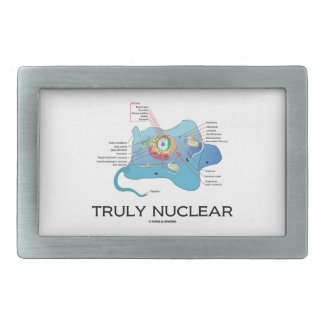 Truly Nuclear (Animal Cell Eukaryote Eukaryotic) Rectangular Belt Buckle