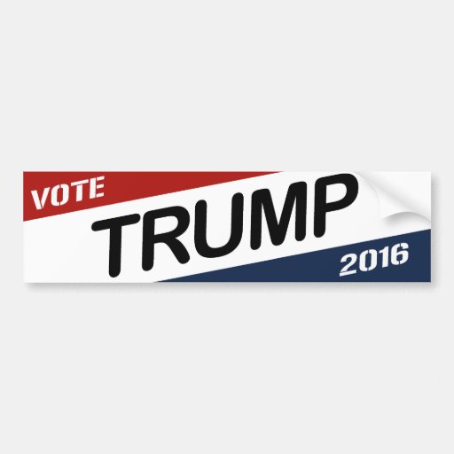 Trump 2016 Diagonal Campaign Bumper Sticker -.png Car Bumper Sticker