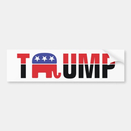 Trump 2016 - Make America Great Again. Car Bumper Sticker