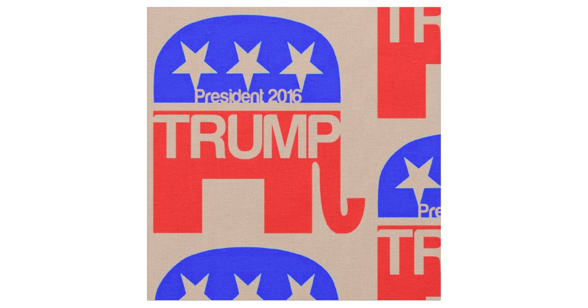 Trump For President 2016 Elephant Fabric Zazzle