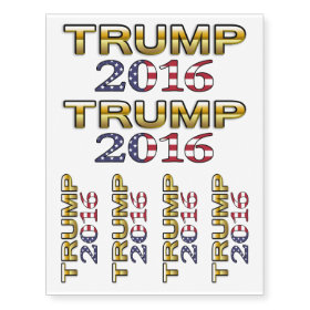 Trump Golden Patriot 2016 temporary tattoos