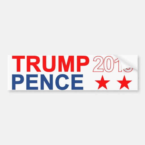 Trump Pence 2016 Bumper Sticker Zazzle 