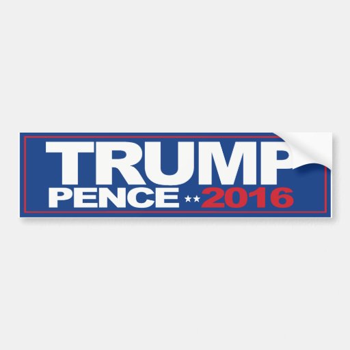 Trump Pence 2016 Bumpersticker Bumper Sticker Zazzle 