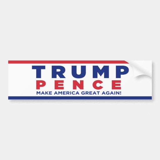 Trump Pence 2016 Election Campaign Bumper Sticker Zazzle 