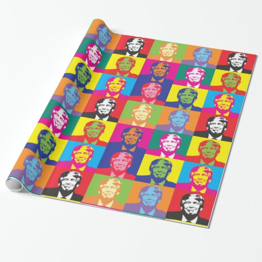 Trump Presidential Pop Art Wrapping Paper Zazzle
