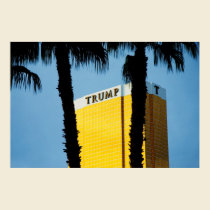 Trump Tower Las Vegas Sunset Poster Print posters
